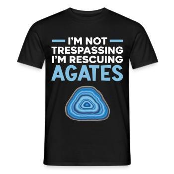 Ich bin kein Eindringling, ich rette Achate - Männer T-Shirt - Schwarz - Vorne - AI Model Male 178 light (178cm)