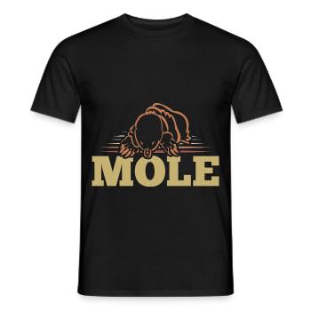 Flinker Maulwurf Gartenbewohner - Männer T-Shirt - Schwarz - Vorne - AI Model Male 178 light (178cm)