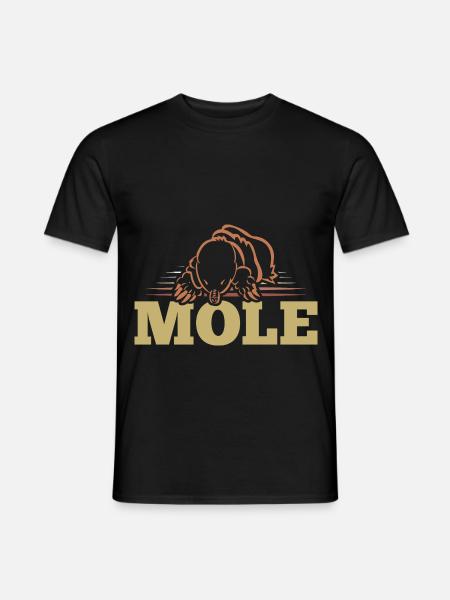 Flinker Maulwurf Gartenbewohner - Männer T-Shirt - Schwarz
