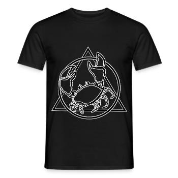 Flinke Strandkrabbe Nordseeküste - Männer T-Shirt - Schwarz - Vorne - AI Model Male 178 light (178cm)