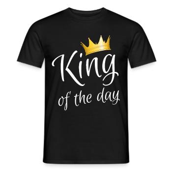 King of the Day - Geburtstagskönig mit Krone - Männer T-Shirt - Schwarz - Vorne - AI Model Male 178 light (178cm)