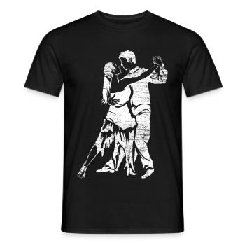 Extravagante Tango Tanzschule - Männer T-Shirt - Schwarz - Vorne - AI Model Male 178 light (178cm)
