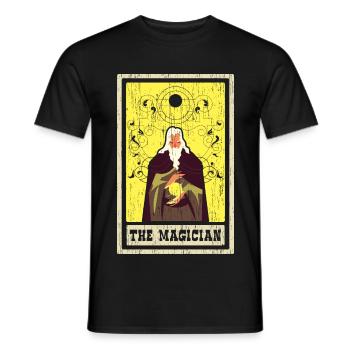 Der Magier Tarotkarte Schamane Wahrsagerei - Männer T-Shirt - Schwarz - Vorne - AI Model Male 178 light (178cm)