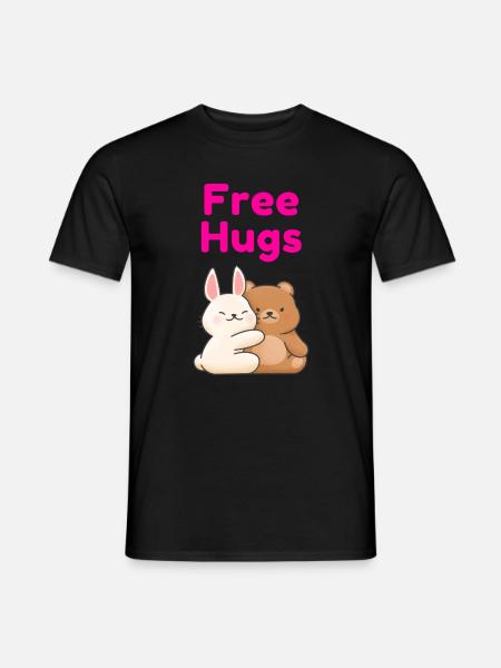 Free Hugs - Männer T-Shirt - Schwarz