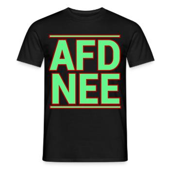 AFD NEE! - Männer T-Shirt - Schwarz - Vorne - AI Model Male 178 light (178cm)