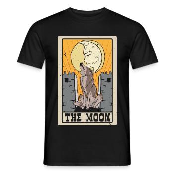 Der Mond Tarotkarte Schamane Wahrsagerei - Männer T-Shirt - Schwarz - Vorne - AI Model Male 178 light (178cm)