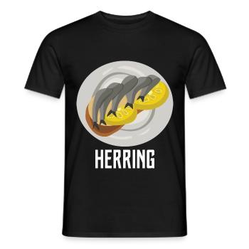 Schimmernder Hering Feinschmecker - Männer T-Shirt - Schwarz - Vorne - AI Model Male 178 light (178cm)