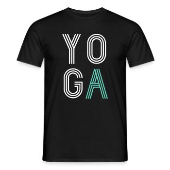 Yoga Yogi Yogini Namaste Mantra - lieben - vintage - Männer T-Shirt - Schwarz - Vorne - AI Model Male 178 light (178cm)