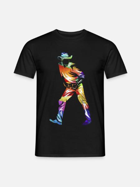 Linie Tanzen - Männer T-Shirt - Schwarz