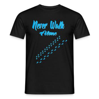 Never walk alone - Männer T-Shirt - Schwarz - Vorne - AI Model Male 178 light (178cm)