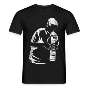 Fröhliche Melodica Musikschule - Männer T-Shirt - Schwarz - Vorne - AI Model Male 178 light (178cm)