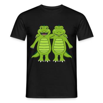 Krokodile - Männer T-Shirt - Schwarz - Vorne - AI Model Male 178 light (178cm)