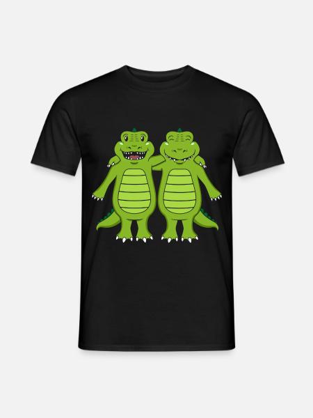 Krokodile - Männer T-Shirt - Schwarz