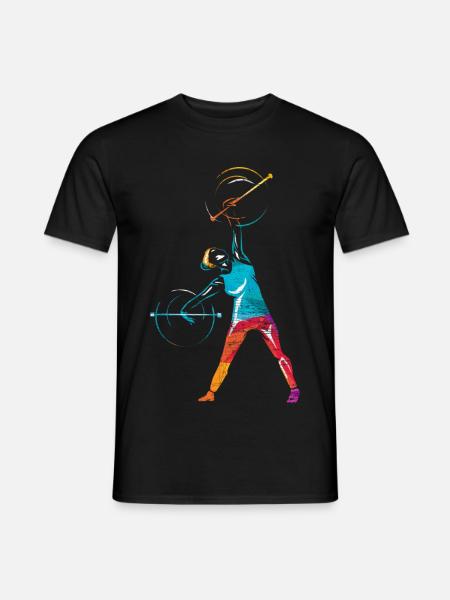 Schwungvolles Stabdrehen Majorette - Männer T-Shirt - Schwarz