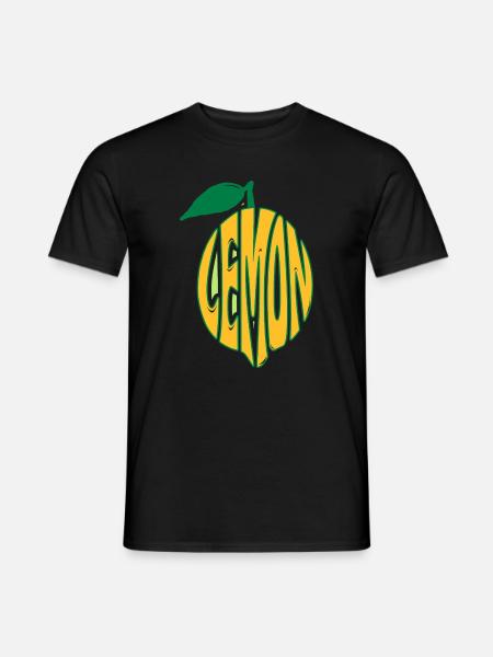 Lemon Zitrone - Männer T-Shirt - Schwarz