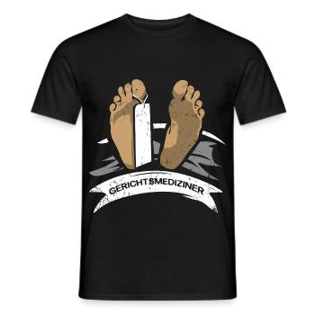 Neugieriger Rechtsmediziner Detektiv - Männer T-Shirt - Schwarz - Vorne - AI Model Male 178 light (178cm)