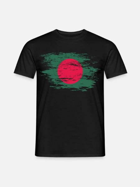 Bangladesch Flagge used - Männer T-Shirt - Schwarz