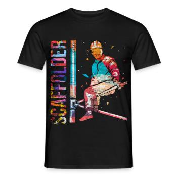 Wackerer Gerüstbauer Fassadenbau - Männer T-Shirt - Schwarz - Vorne - AI Model Male 178 light (178cm)