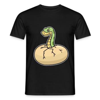 Faszinierende Python Würgeschlange - Männer T-Shirt - Schwarz - Vorne - AI Model Male 178 light (178cm)