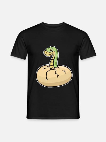Faszinierende Python Würgeschlange - Männer T-Shirt - Schwarz