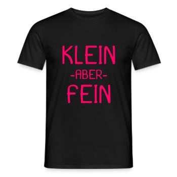 Spruch Kleiner aber fein - Männer T-Shirt - Schwarz - Vorne - AI Model Male 178 light (178cm)