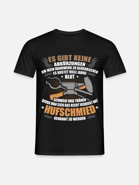 Hufschmied Geschenk - Männer T-Shirt - Schwarz