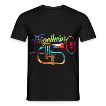 Schwungvoller Flügelhorn Spieler - Männer T-Shirt - Schwarz - Vorne - AI Model Male 178 light (178cm)
