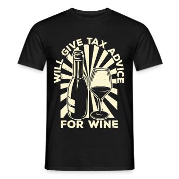 Geben Sie Steuerberatung für Wein Steuerberater - Männer T-Shirt - Schwarz - Vorne - AI Model Male 178 light (178cm)