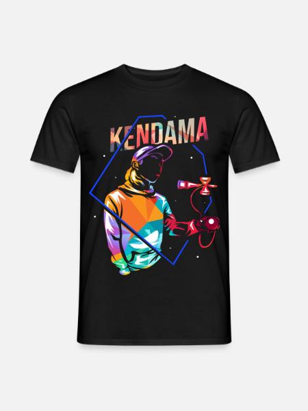 Fingerfertiges Kendama Präzisionsspiel - Männer T-Shirt - Schwarz