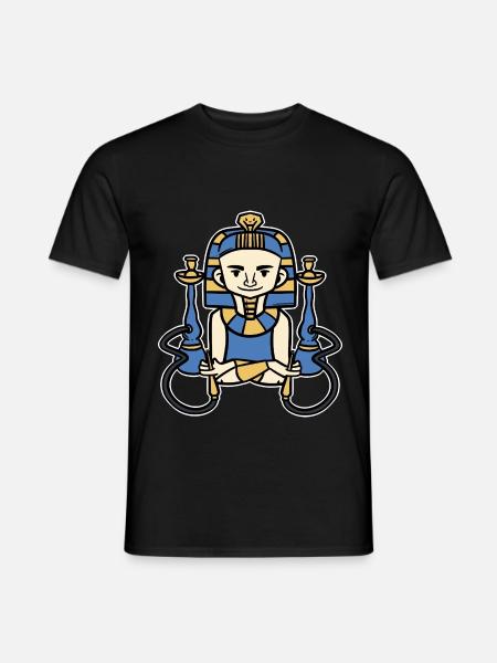 Majestätischer Pharao Hieroglyphen - Männer T-Shirt - Schwarz