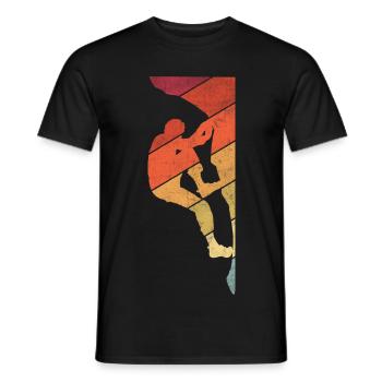 Bergsteiger Bouldern Boulder Klettern - Männer T-Shirt - Schwarz - Vorne - AI Model Male 178 light (178cm)