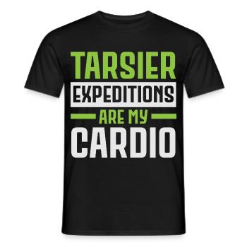 Tarsier Expeditionen sind mein Herzblatt Tier Tars - Männer T-Shirt - Schwarz - Vorne - AI Model Male 178 light (178cm)