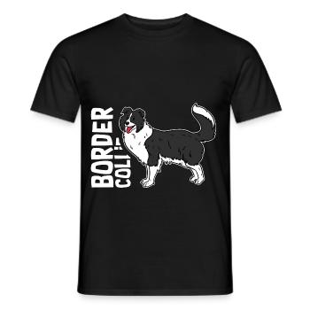 Intelligenter Border Collie Hütehund - Männer T-Shirt - Schwarz - Vorne - AI Model Male 178 light (178cm)
