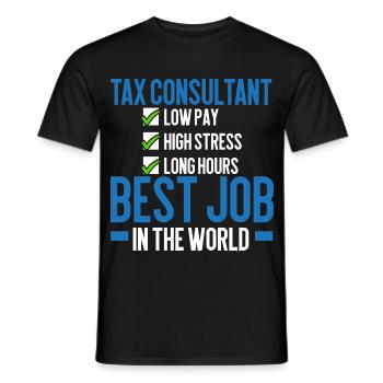 Steuerberater Bester Job der Welt Buchhalter - Männer T-Shirt - Schwarz - Vorne - AI Model Male 178 light (178cm)