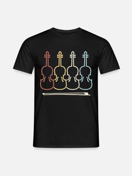 Violine Musiker Musik - Männer T-Shirt - Schwarz