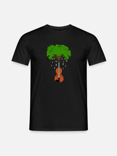 Violine - Männer T-Shirt - Schwarz