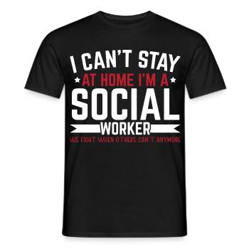 Ich bin eine Sozialarbeiterin Job Beruf Sozialhilf - Männer T-Shirt - Schwarz - Vorne - AI Model Male 178 light (178cm)