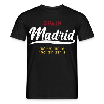 Capital De Espana Madrid Maincity Spain - Männer T-Shirt - Schwarz - Vorne - AI Model Male 178 light (178cm)