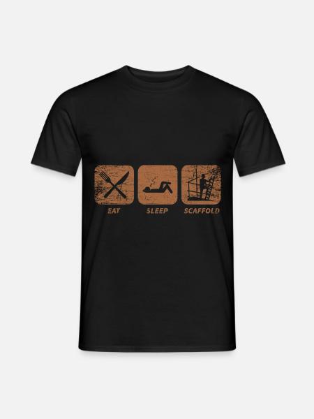 Standfester Gerüstbauer Fassade - Männer T-Shirt - Schwarz