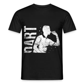 Flinker Dartspieler Vereinspokal - Männer T-Shirt - Schwarz - Vorne - AI Model Male 178 light (178cm)