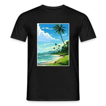 Osa Halbinsel Costa Rica Vintage Reiseposter WPA - Männer T-Shirt - Schwarz - Vorne - AI Model Male 178 light (178cm)