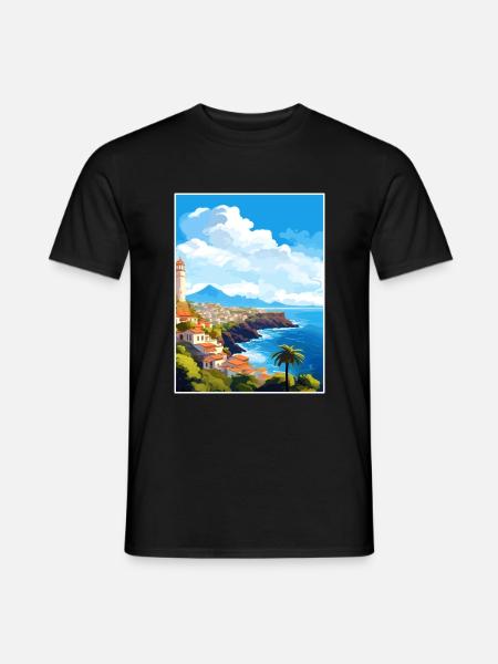 Teneriffa Spanien Vintage Reiseposter WPA Souvenir - Männer T-Shirt - Schwarz
