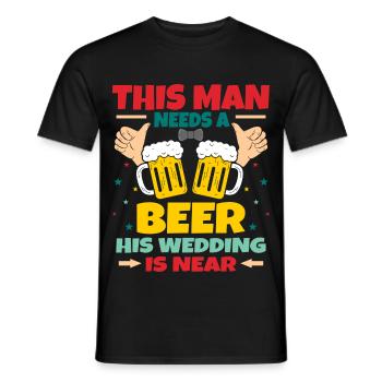 Jga Junggeselle Bier Spruch Lustig - Männer T-Shirt - Schwarz - Vorne - AI Model Male 178 light (178cm)