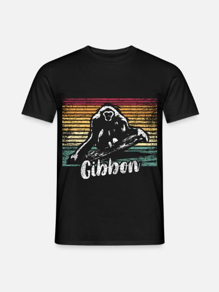 Geschmeidiger Gibbon Baumkronen - Männer T-Shirt - Schwarz