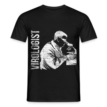 Scharfsinniger Virologe Mikroskop - Männer T-Shirt - Schwarz - Vorne - AI Model Male 178 light (178cm)