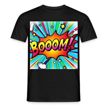 regenbogenstrahl comic style mit kaboom - Männer T-Shirt - Schwarz - Vorne - AI Model Male 178 light (178cm)