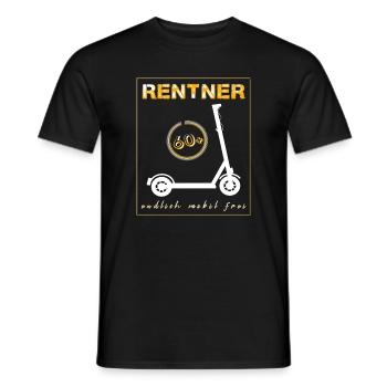 Rentner mobil - Männer T-Shirt - Schwarz - Vorne - AI Model Male 178 light (178cm)