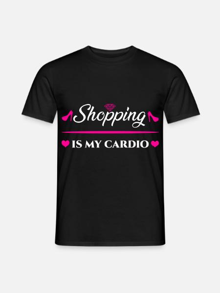 Shopping Is My Cardio - Männer T-Shirt - Schwarz
