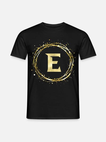 E - Männer T-Shirt - Schwarz