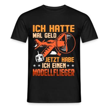 Modellflieger Spruch Modell Flieger RC Flugzeug - Männer T-Shirt - Schwarz - Vorne - AI Model Male 178 light (178cm)